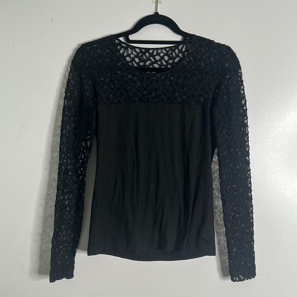 A-k-R-I-S-bergdorf Goodman mulberry slik black top size small gothic whi… - Picture 3 of 9